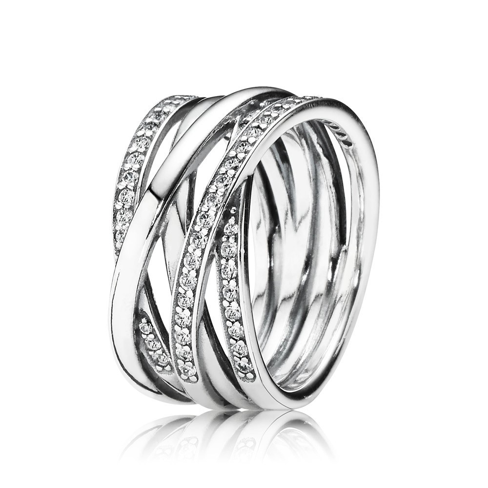 Pandora Silver Ring With Cubic Zirconia