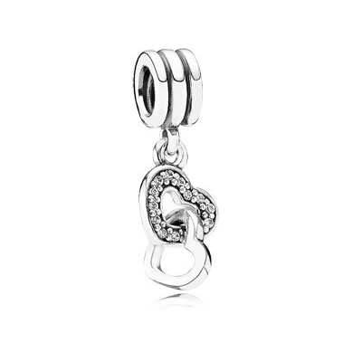 Pandora Interlocked Hearts Dangle Charm