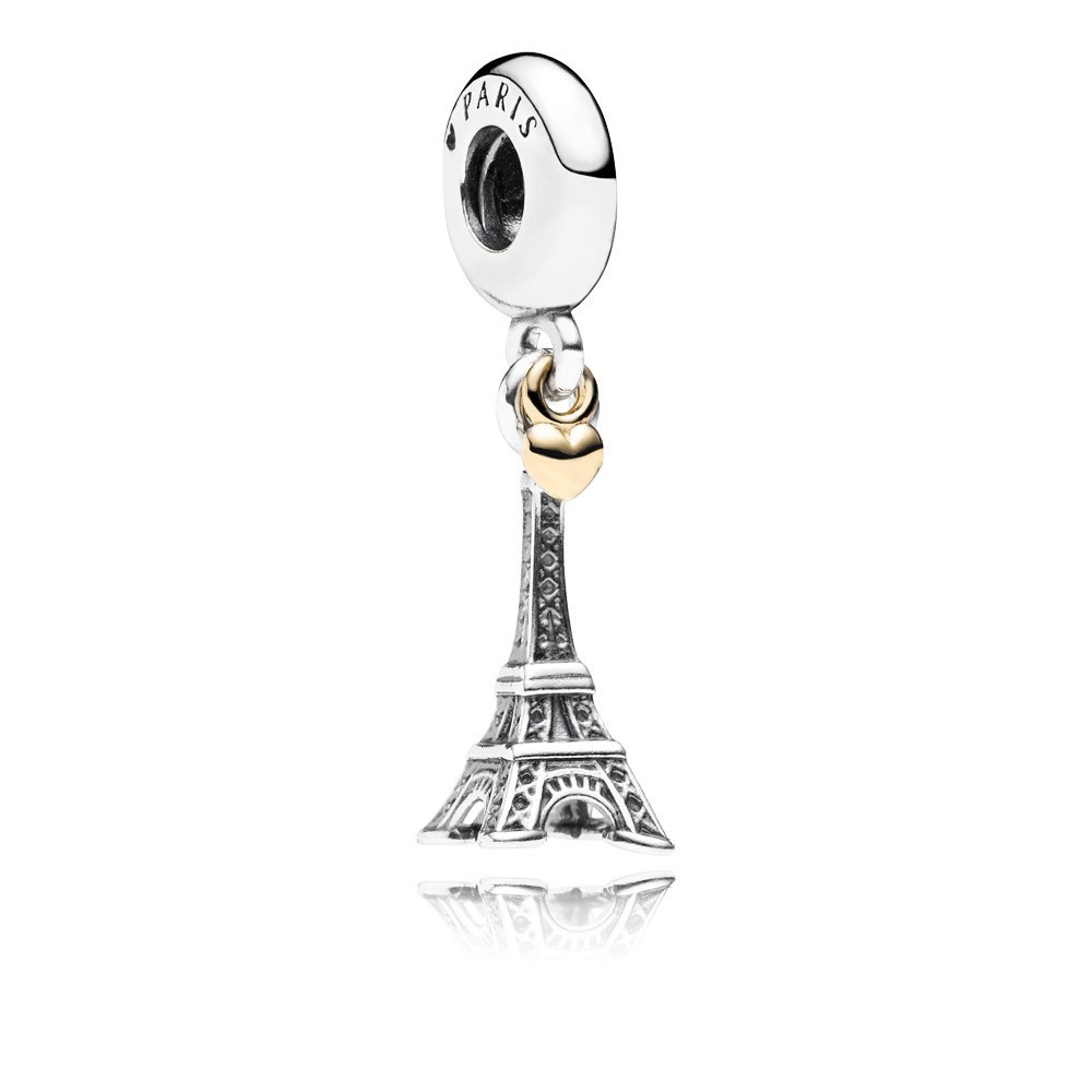 Pandora Eiffel Tower Silver Dangle With 14k