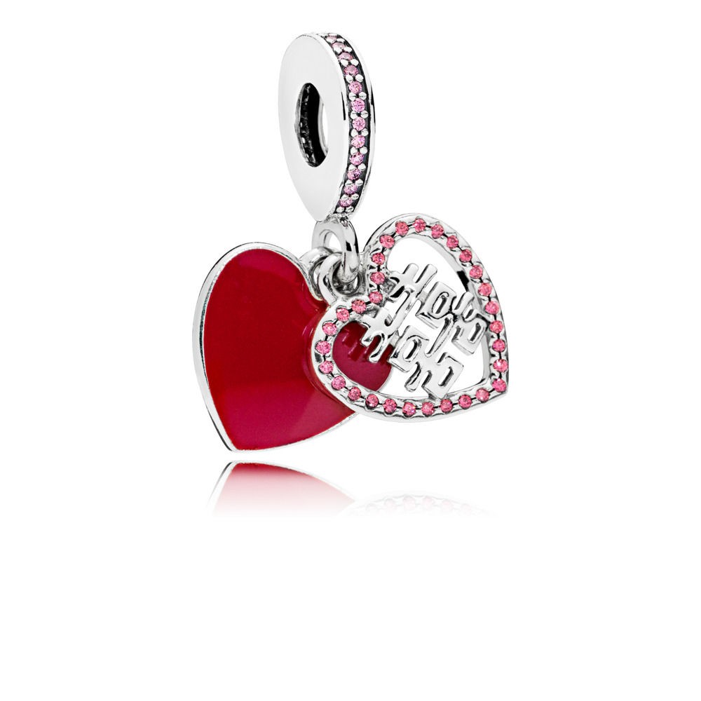 Pandora Double Happiness Heart Hanging Charm