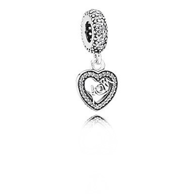 Pandora Center Of My Heart With Clear Cz Dangle