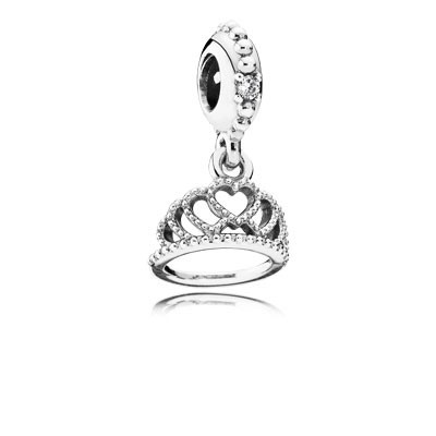 Pandora Hearts Tiara With Clear Cz Dangle