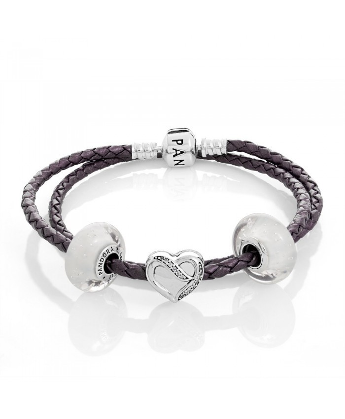 Pandora Silver Ribbon Of Love Complete Bracelet Cb533