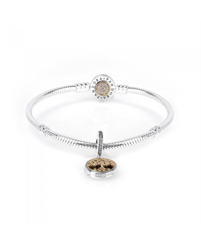 Pandora Silver 14ct Gold Family Roots Complete Bracelet Cb647