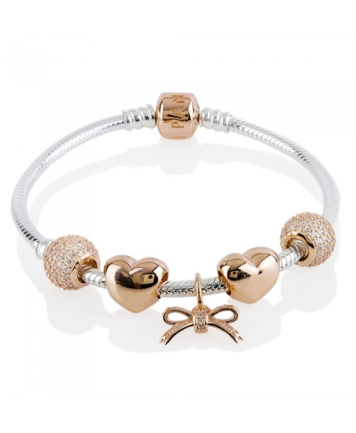 Pandora Rose Sparkling Bow Complete Bracelet Cb602